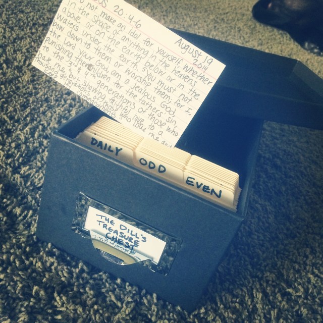 Our little treasure chest.