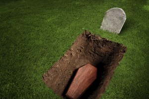Coffin-in-ground